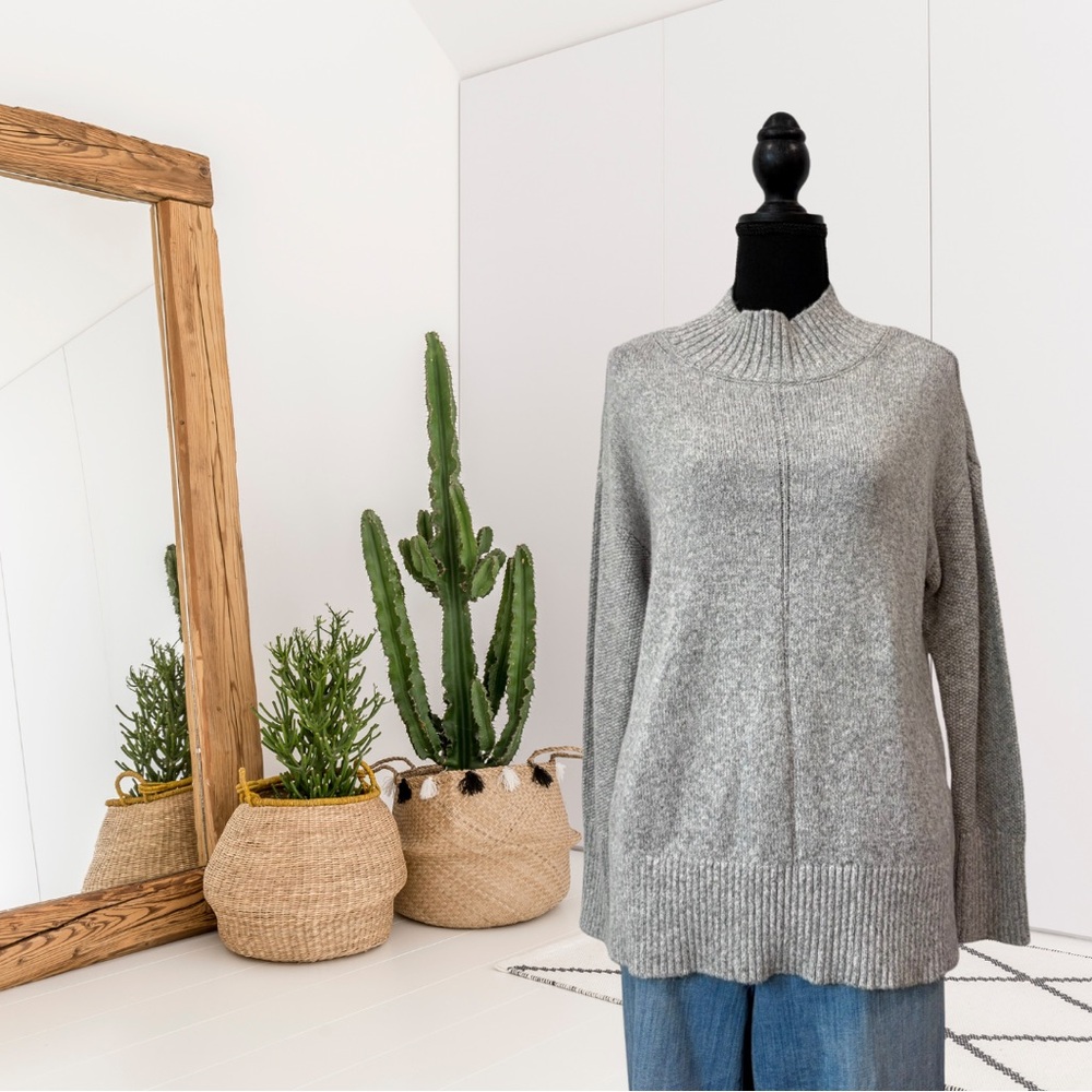 LOFT Outlet Mock Neck Knit Sweater